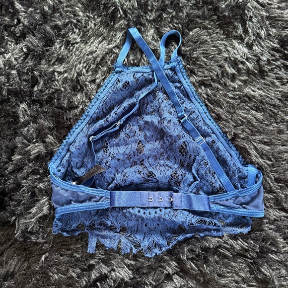 Widow Dolls Kill Fairycore/Whimsigoth Blue Lace Halter Top - Picture 3 of 4